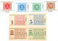 Ministerium des Innern (MdI) Gefängnisgeld 1 Pfennig bis 20 Mark (1980-90) 8 Stück KFR