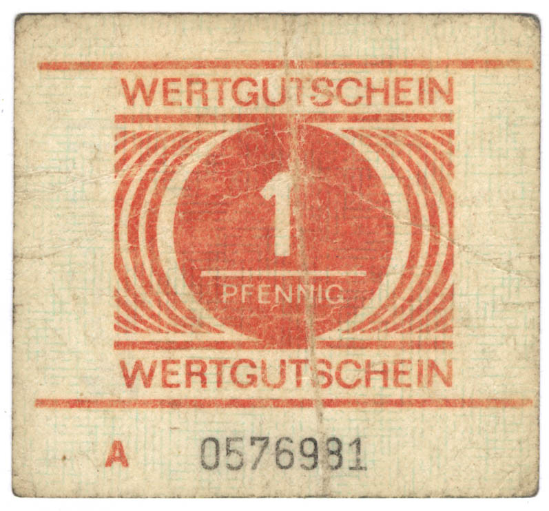 Ministerium des Innern (MdI) Gefängnisgeld 1 Pfennig o.D. (1980) mit seltenem St...