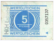 Ministerium des Innern (MdI) Gefängnisgeld 5 Pfennig o.D. (1982) mit seltenem Stempel HKH Leipzig (Haftkrankenhaus) GEB