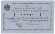DOA Rupie 1.11.1915 Serie A 2 Handunterschriften R.914a DOA-15 VZL