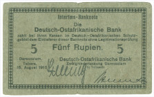 DOA 5 Rupien 13.8.1915 Serie B R.910a DOA-11a GEB