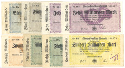 Reichspost OPD Chemnitz 8 verschiedene Scheine GEB-FKF