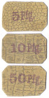 ANHALT und PROVINZ SACHSEN Lietzow Schießverein "Germania" 5,10 und 50 Pfennig o.D. Ti.4090.05.02,03,05 WGB