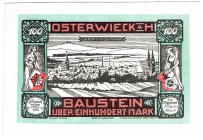 ANHALT und PROVINZ SACHSEN Osterwieck 100 Mark 1.5.1922 weißes Glacéleder FKF