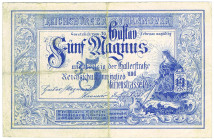 NIEDERSACHSEN Hannover Gustav Magnus Seifenfabrik und Parfümerie Hallerstr. 35 und Marienstr. 14A, Werbeschein im Stil des 5 Mark Reichskassenscheines...