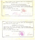 SCHLESWIG-HOLSTEIN Plön 1/2 und 5 Goldmark 31.10.1923 GEB/VZL