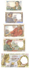 FRANKREICH 5 Scheine 1941-44 GEB-VZL