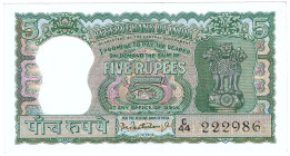 INDIEN 5 Rupien o.D. P.54a übliche kleine Heftlöcher KFR