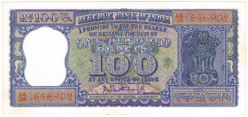 INDIEN 100 Rupien o.D. P.62a übliche kleine Heftlöcher KFR
