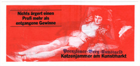 Knochengeldschein Motiv 27 Klaus Staeck: Das Schmiergeld-Dreieck / Maja, E.A. Staeck 93 original signiert KFR