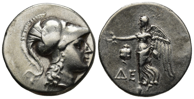 PAMPHYLIA. Side. (Circa 205-100 BC). AR Tetradrachm. (16.81 Gr. 28mm.)
 Helmeted...