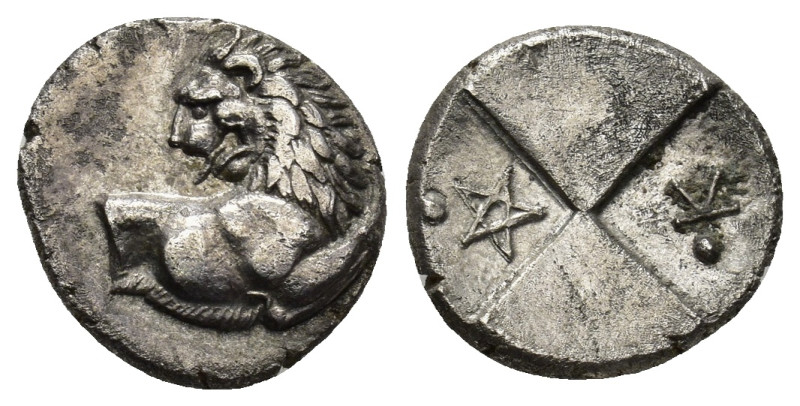 THRACE, Cherronesos. Circa 400-350 BC. AR Hemidrachm (14mm, 2.3 g). Forepart of ...