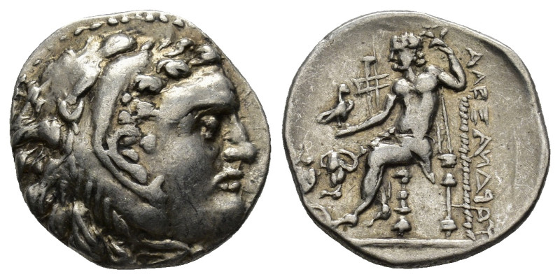 Kingdom of Macedon, Alexander III 'the Great' AR Drachm. (4 Gr. 16mm.)
Head of H...