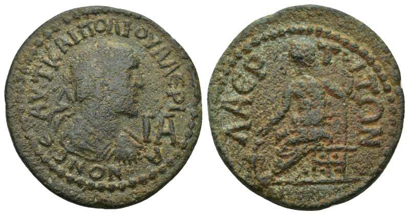 Cilicia Laertes Valerian I. 253-260 AD AE (12.1 Gr. 29mm.) 
 Laureate, draped, c...