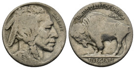 United States of America, USA, Cupro-nickel Buffalo 5-Cents (4.7 Gr. 21mm.)