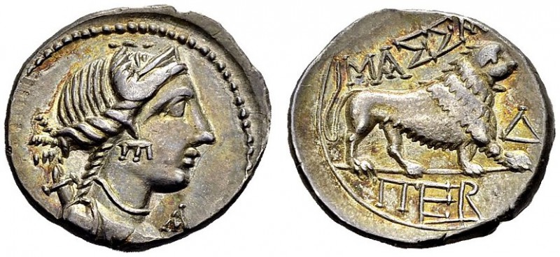 Massalia. Tetrobol or light Drachm 121-82 BC. Sear 77; LT. 1436; Sch/L. 100. AR....