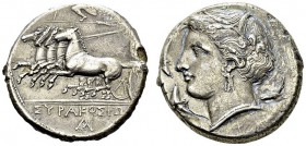 Agathocles, 317-289 BC. Tetradrachm 310-304 BC. Sear 971; SNG ANS 639. AR. 16.71 g. VF