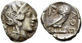 Tetradrachm 454-404 BC. Sear 2526; SNG Cop 31. AR. 17.16 g. VF