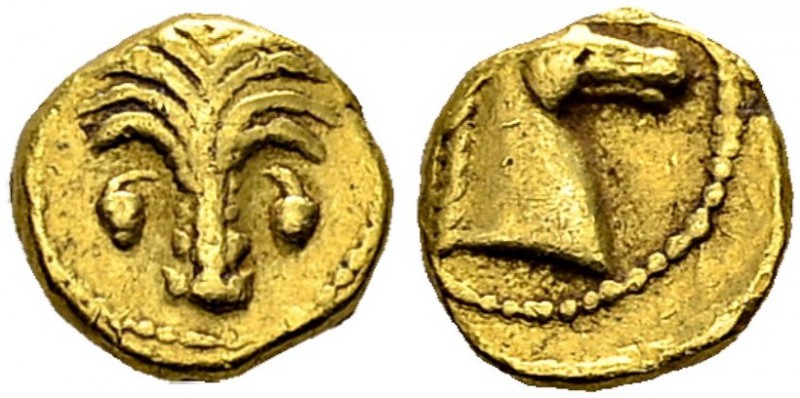 Zeugitania. Carthage. Gold 1/10 Stater 350-320 BC. Sear 6461; Boston 500; Jenkin...