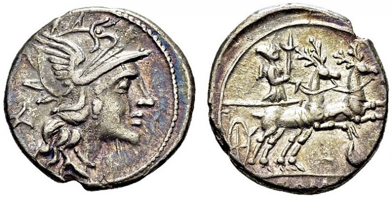 Anonymous. Denarius 143 BC, Rome. RRC 222/1; Syd. 438. AR. 3.56 g. VF+
Ex. Priv...