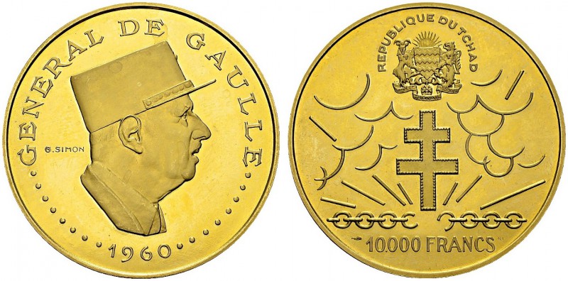 Republic, 1960-. 10'000 Francs 1960 (1970). General de Gaulle. Obv. GENERAL DE G...