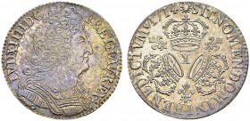 Louis XIV, 1643-1715. ½ Ecu aux trois couronnes 1714 X, Amiens. Gad. 199; Dr. 572. AR. 15.25 g.
TTB-SUP léger nettoyage
Coins choqués.