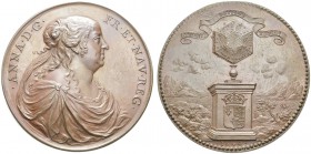 Médaille en bronze 1644 par J. Warin. 60.3 mm. Régence d'Anne d'Autriche. BR. 85.40 g. SUP-FDC