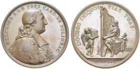 Médaille en bronze 1730 par F. Marteau. 58.2 mm. Melchior, Cardinal de Polignac. BR. 84.10 g.
SUP-FDC