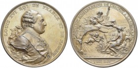 Médaille en bronze 1785 par Dupré. 55.5 mm. Jonction souterraine de l'Escaut à la Somme. BR. 88.83 g. SUP