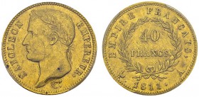 40 Francs 1811 A, Paris. Gad. 1084; F. 541. AU. 12.90 g. PCGS MS 61