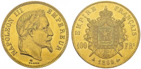 100 Francs 1869 A, Paris. Gad. 1136; F. 551. AU. 32.25 g. 28'872 ex. PCGS MS 63