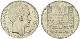 20 Francs 1936, Paris. Gad. 852; F. 400. AR. 20.00 g. TTB-SUP