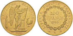 100 Francs 1910 A, Paris. Gad. 1137a; F. 553. AU. 32.33 g. 20'058 ex. TTB-SUP