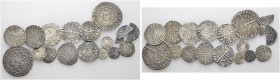 Lot of 19 coins : Henry III, Cut Halfpenny (2), Cut Farthing (2); Edward I, Penny class 2a, Penny York class 2b, Penny class 3c, Penny Bristol class 3...