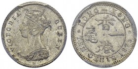 Victoria, 1837-1901. 10 Cents 1875 H, Heaton. KM 6. AR. 2.73 g. PCGS MS 62