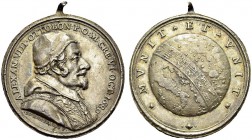 Stato Pontificio. Alessandro VIII, 1689-1691. Silver medal 1689 by Giovanni Hamerani. 38 mm. Election of Alessandro VIII. AR. 30.68 g. XF
