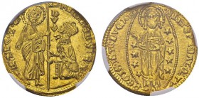 Venezia. Michele Steno, 1400-1413. Zecchino ND. Fr. 1230. AU. 3.50 g. NGC MS 65
