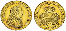 Emmanuel de Rohan, 1775-1797. 10 Scudi 1778, Valletta. Obv. F EMMANUEL DE ROHAN M M. Bust right. Rev. HOSPITAL ET SEPUL HIERUSAL. Crowned coat of arms...