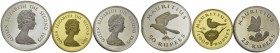 Republic, 1968-. Set of three coins 1975 : 25 Rupees, 50 Rupees and 1000 Rupees. Conservation series. Total (3). KM 40a, 41a, 42. AR (2), AU. 28.28, 3...