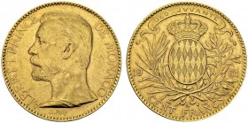 100 Francs 1901 A, Paris. KM 105; Gad. MC124; Fr. 13. AU. 32.22 g. TTB+