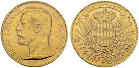 100 Francs 1904 A, Paris. KM 105; Gad. MC124; Fr. 13. AU. 32.26 g. PCGS MS 63