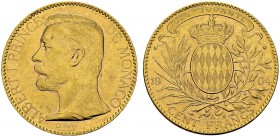 100 Francs 1904 A, Paris. KM 105; Gad. MC124; Fr. 13. AU. 32.22 g. SUP