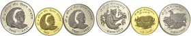 Birendra Bir, 1972-2001. Set of three coins 2031 (1974) : 25 Rupees, 50 Rupees and 1000 Rupees. Conservation series. Total (3). KM 839a, 841a, 844. AR...