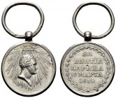 Alexander I, 1801-1825. Silver service medal 1814. 21 mm. Taking of Paris. Diakov 375.2. AR.
6.71 g. AU