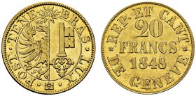 20 Francs 1848. HMZ 2-361a; KM 140. AU. 7.65 g. 3421 ex. SUP