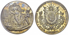 Médaille en argent 1882 par C. Richard. 43 mm. 4ème Tir cantonal. Richter 619c. AR. 31.54 g.
PCGS SP 64