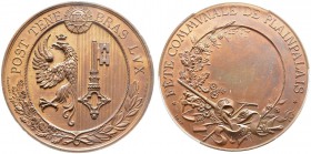 Médaille en bronze 1892 par Charles Richard. 51 mm. Fête communale de Plainpalais. Richter 677c. BR. 81.55 g. PCGS SP 64