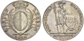 4 Franken 1814. HMZ 2-668c; KM 109. AR. 29.23 g. AU