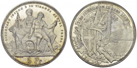 5 Francs 1883, Bern. Federal shooting festival in Lugano. HMZ 2-1343n; KM XS16. AR. 25.01 g.
PCGS MS 66
