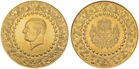 Republic, 1923-. 500 Kurush 1964. Monnaie de luxe. Obv. Attaturk's bare head left. Rev. TURKIYE CUMHURIYETI. KM 874; Fr. 208. AU. 35.04 g. Nice UNC